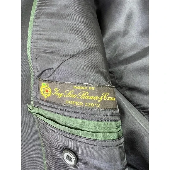 Brooks Brothers Blazer Mens 46 Blue Loro Piana Wool Made USA Super 120s - Picture 11 of 16